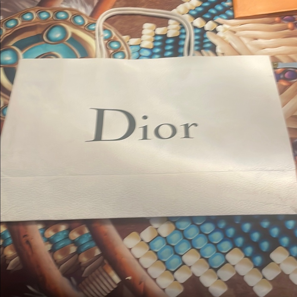 Dior White Shopping Bag